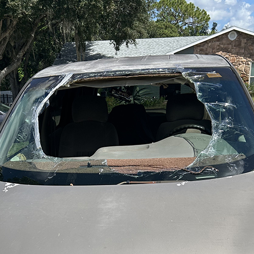 Car of Riverview Auto Glass Company's Customer for Windshield Replacement