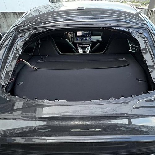 Rear Windshield of a Mercedes-Benz To Be Replaced by Riverview Auto Glass Repair Technician