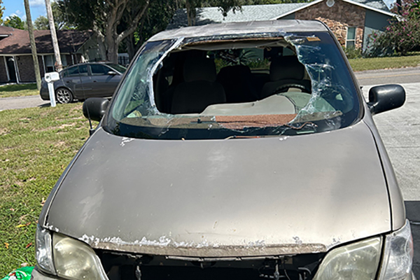 Riverview Carowner's Vehicle Waiting For Arrival of Mobile Auto Glass Repair Company